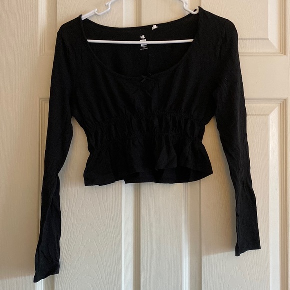 PacSun Tops - Pacsun Me To We Lexi Black Peplum Long Sleeve Top